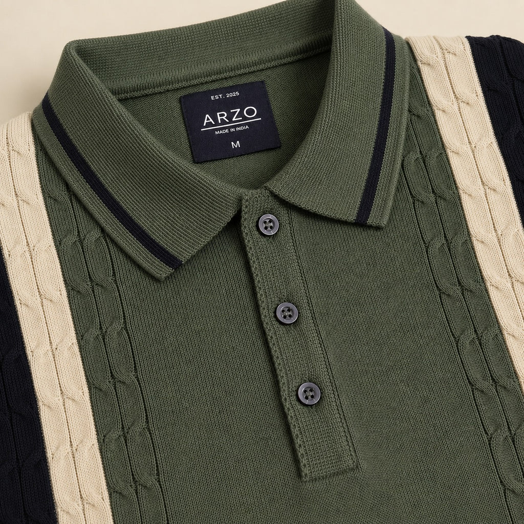 ARZO Olive Noir Signature Polo