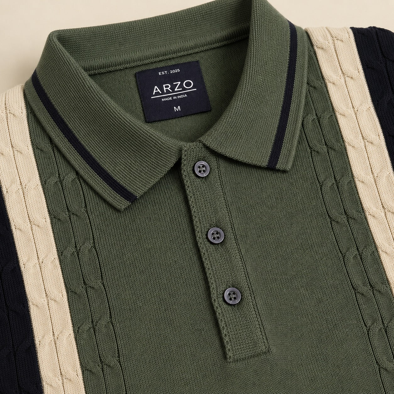 ARZO Olive Noir Signature Polo