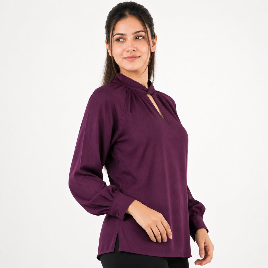 ARZO Plum Grace Top