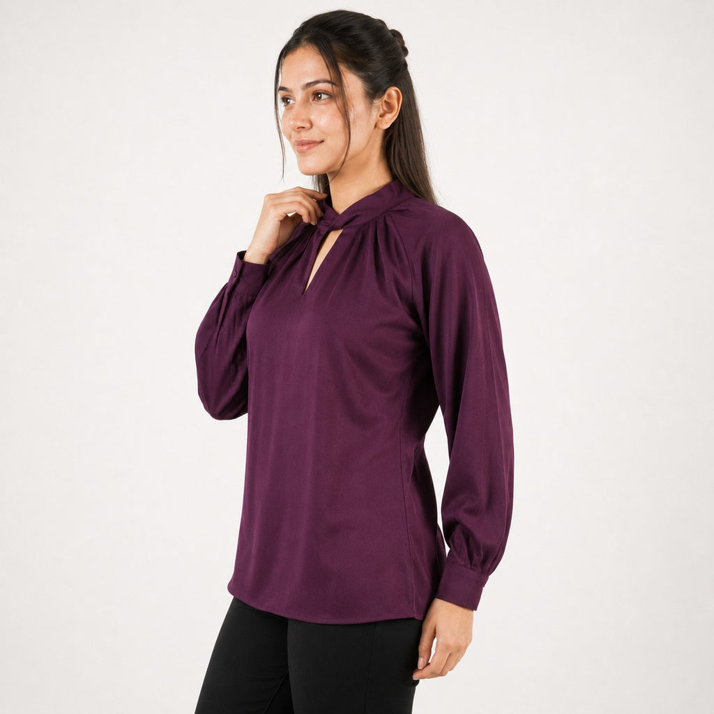 ARZO Plum Grace Top