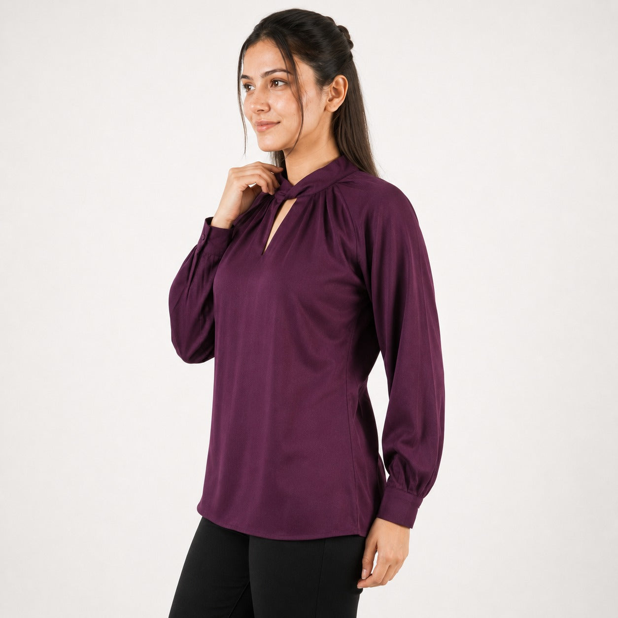 ARZO Plum Grace Top