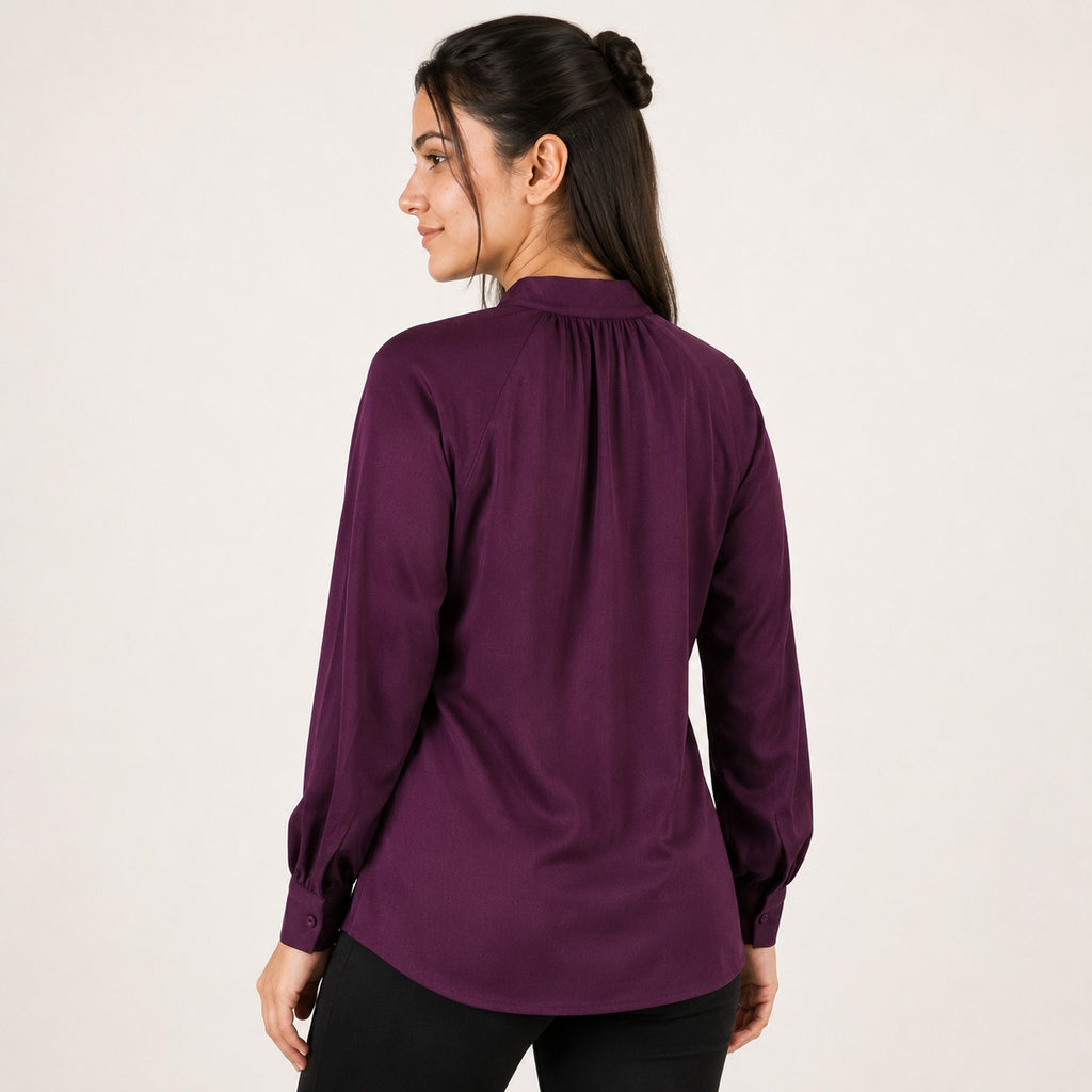 ARZO Plum Grace Top