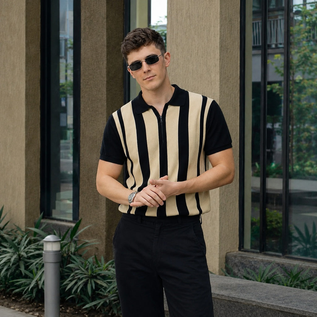 ARZO Polo – “Monarch Stripe” | Premium Quality