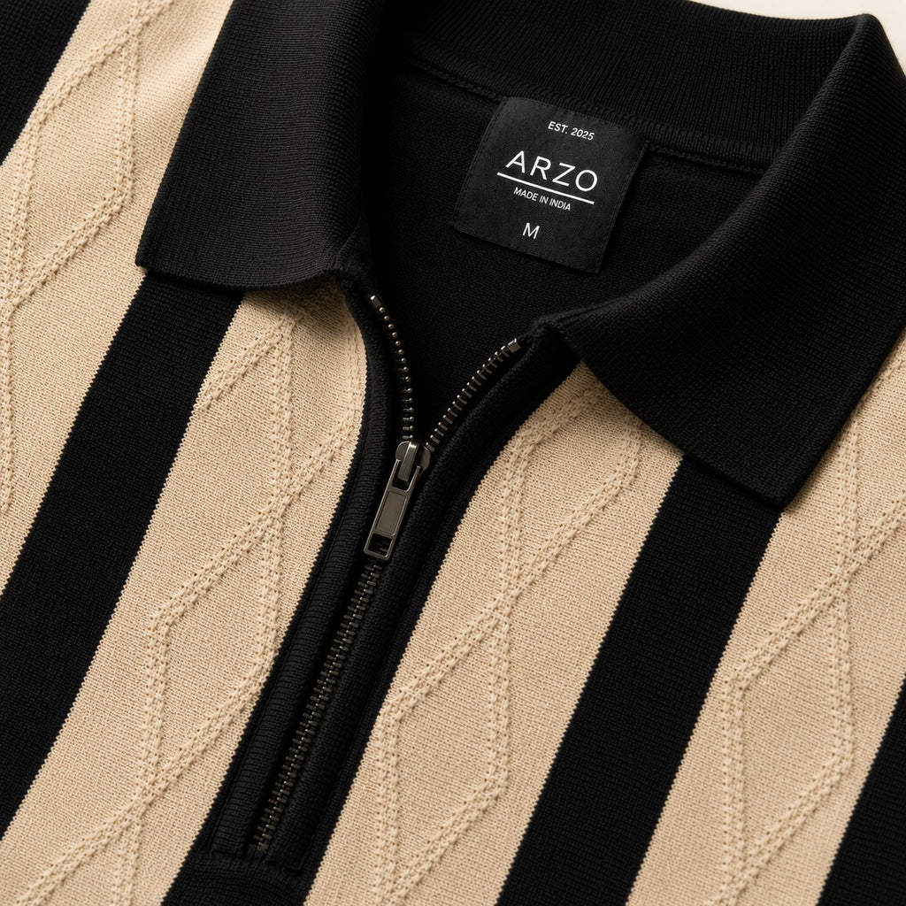ARZO Polo – “Monarch Stripe” | Premium Quality