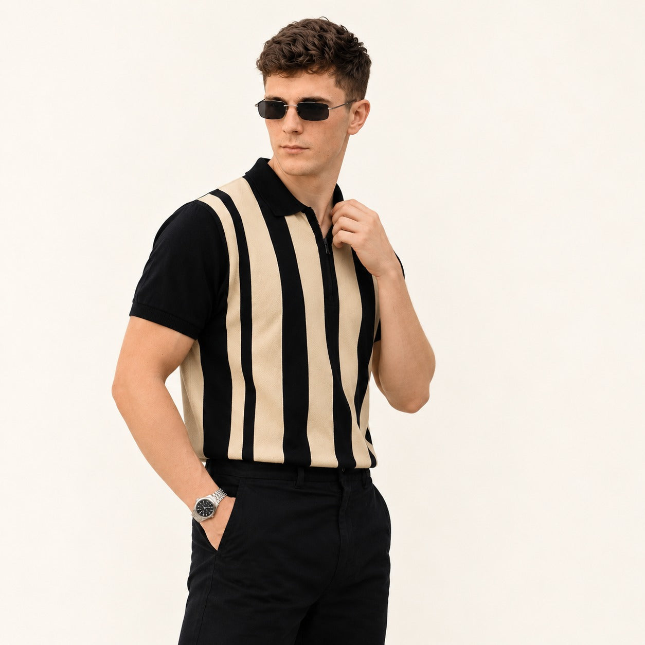 ARZO Polo – “Monarch Stripe” | Premium Quality