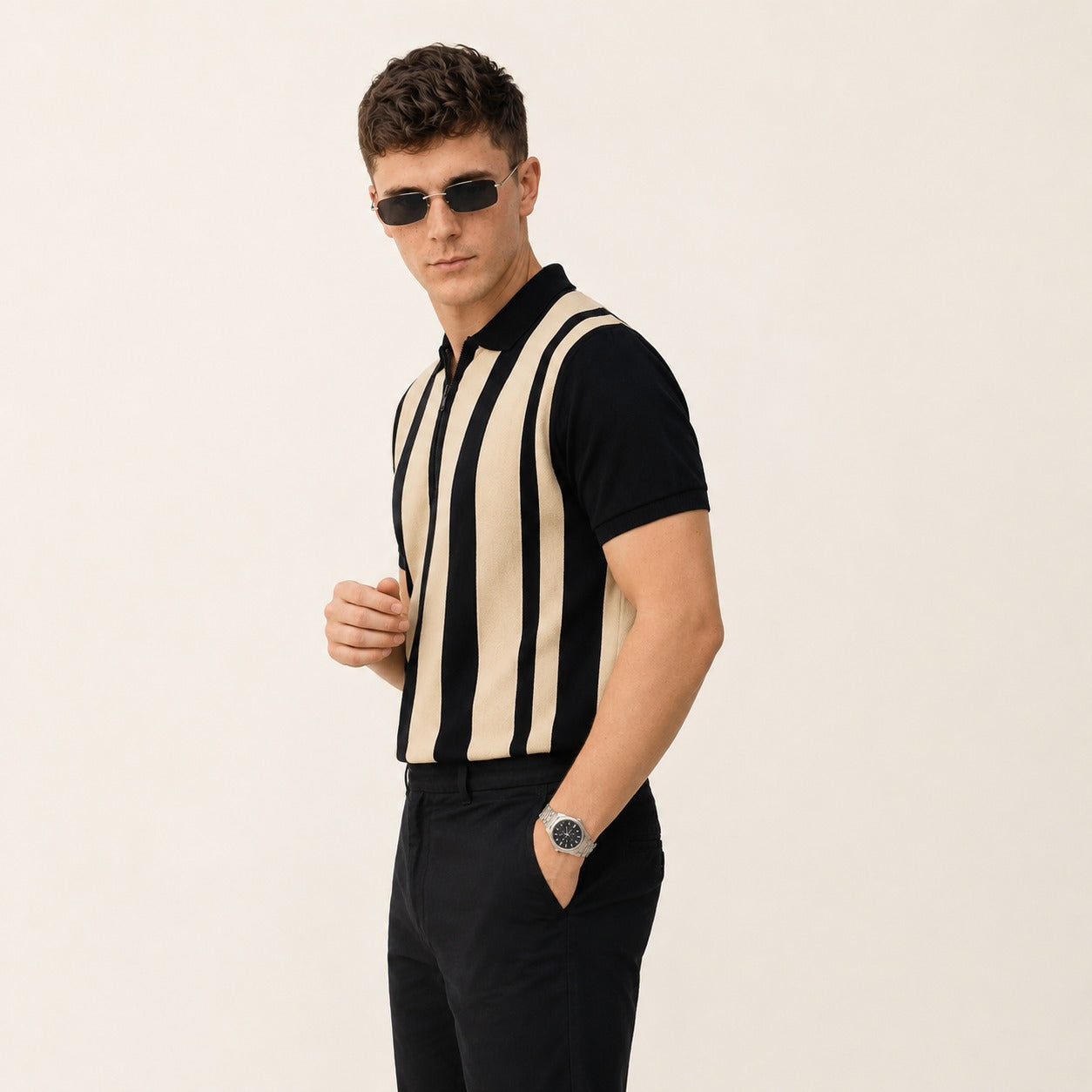 ARZO Polo – “Monarch Stripe” | Premium Quality