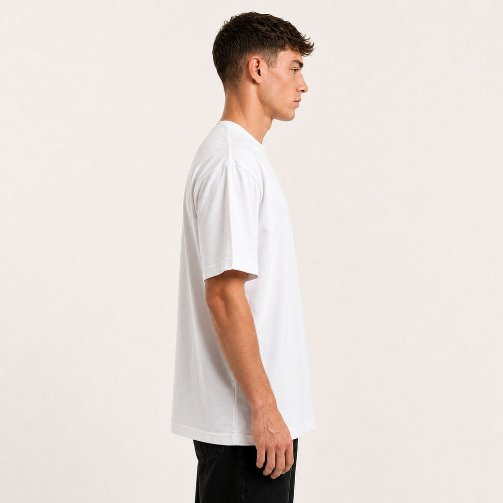 ARZO “Rebel Statement” Back Print Oversize Tee – White