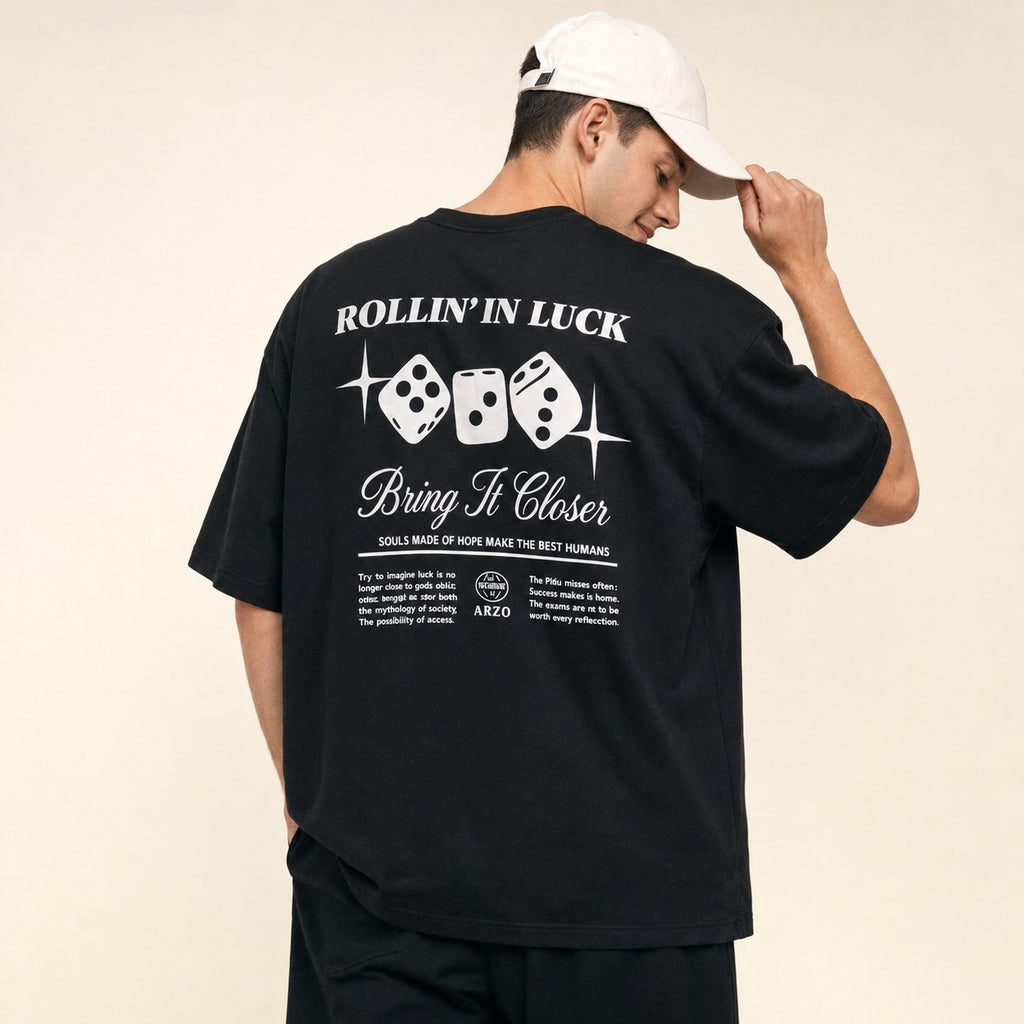 ARZO Rollin’ In Luck Oversized Graphic T-Shirt