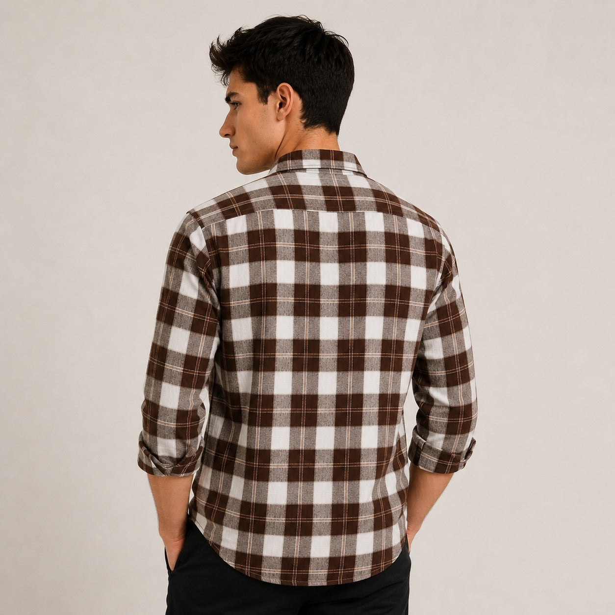 ARZO Rustic Brown Check Shirt