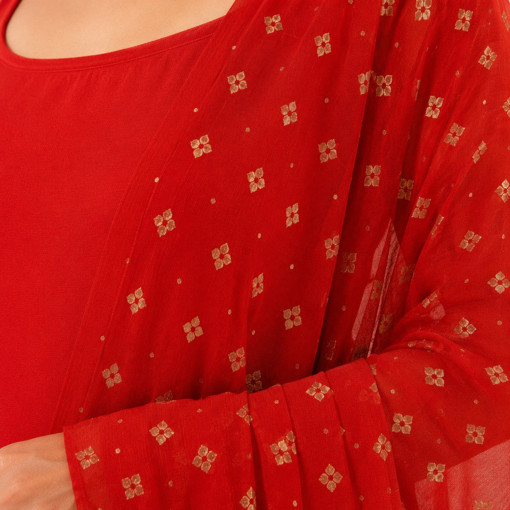 ARZO Scarlet Bloom Sharara Suit
