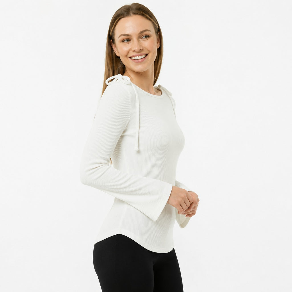 ARZO Snow Ribbed Essential Top