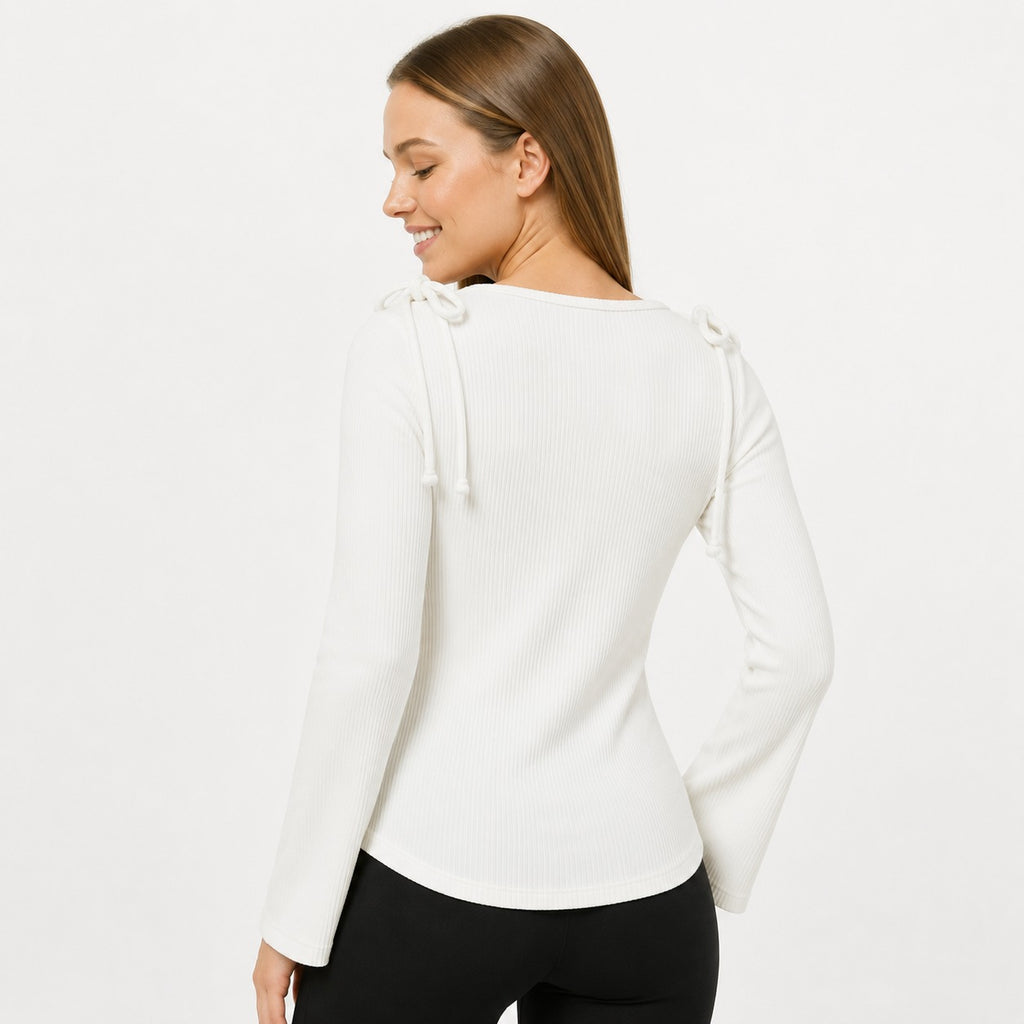 ARZO Snow Ribbed Essential Top