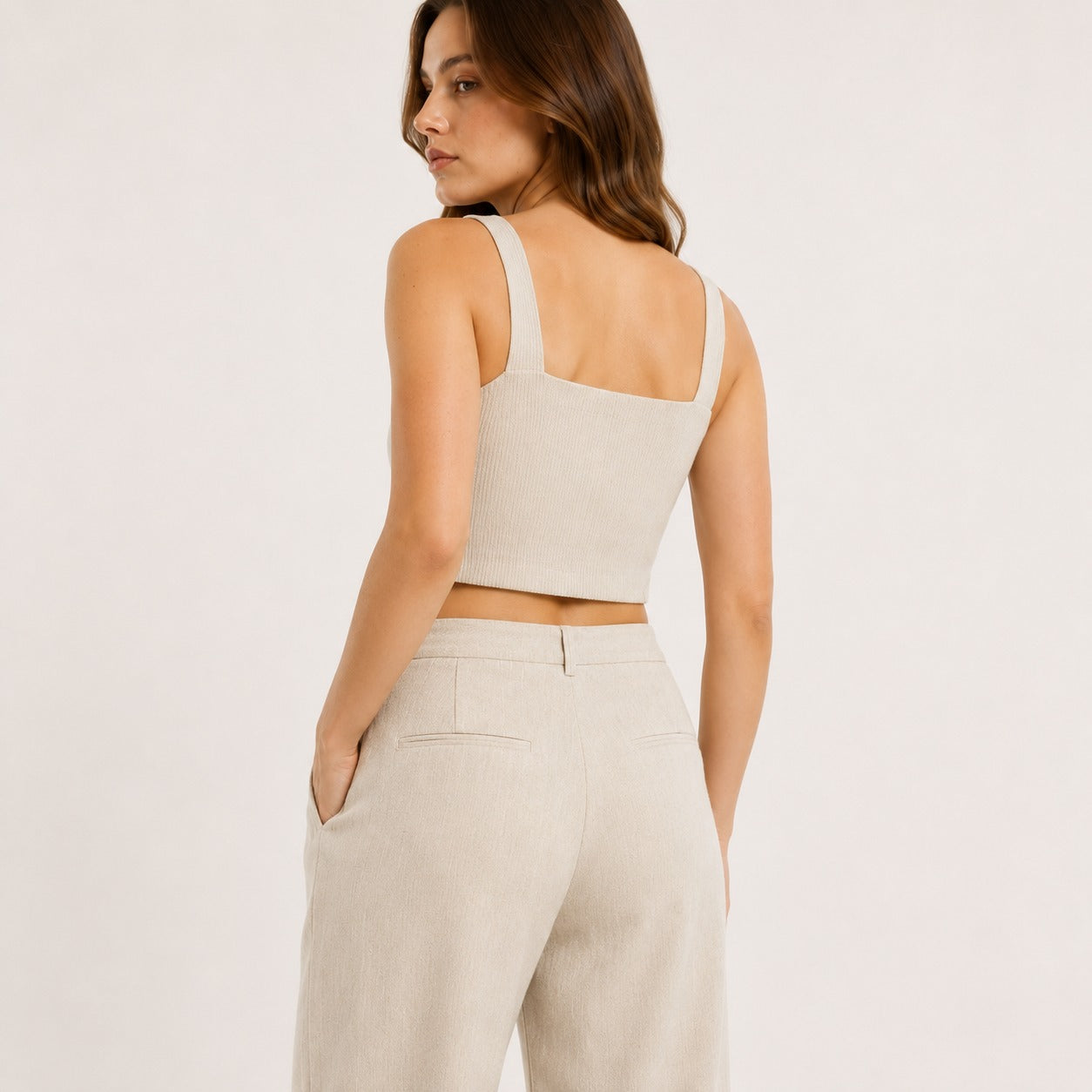 ARZO Soft Sand Minimal Co-Ord Set