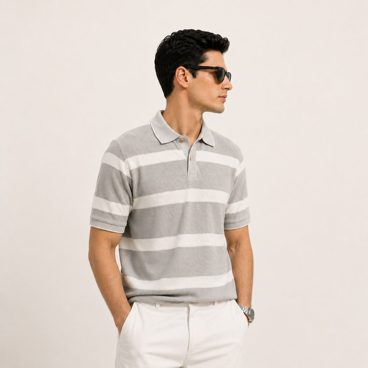 ARZO Stone Grey Urban Polo | Premium Quality