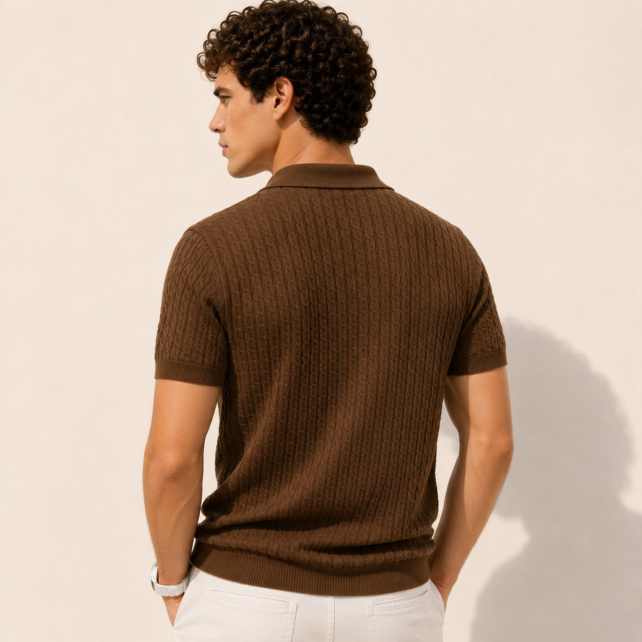ARZO Terra Knit Half-Zip Polo