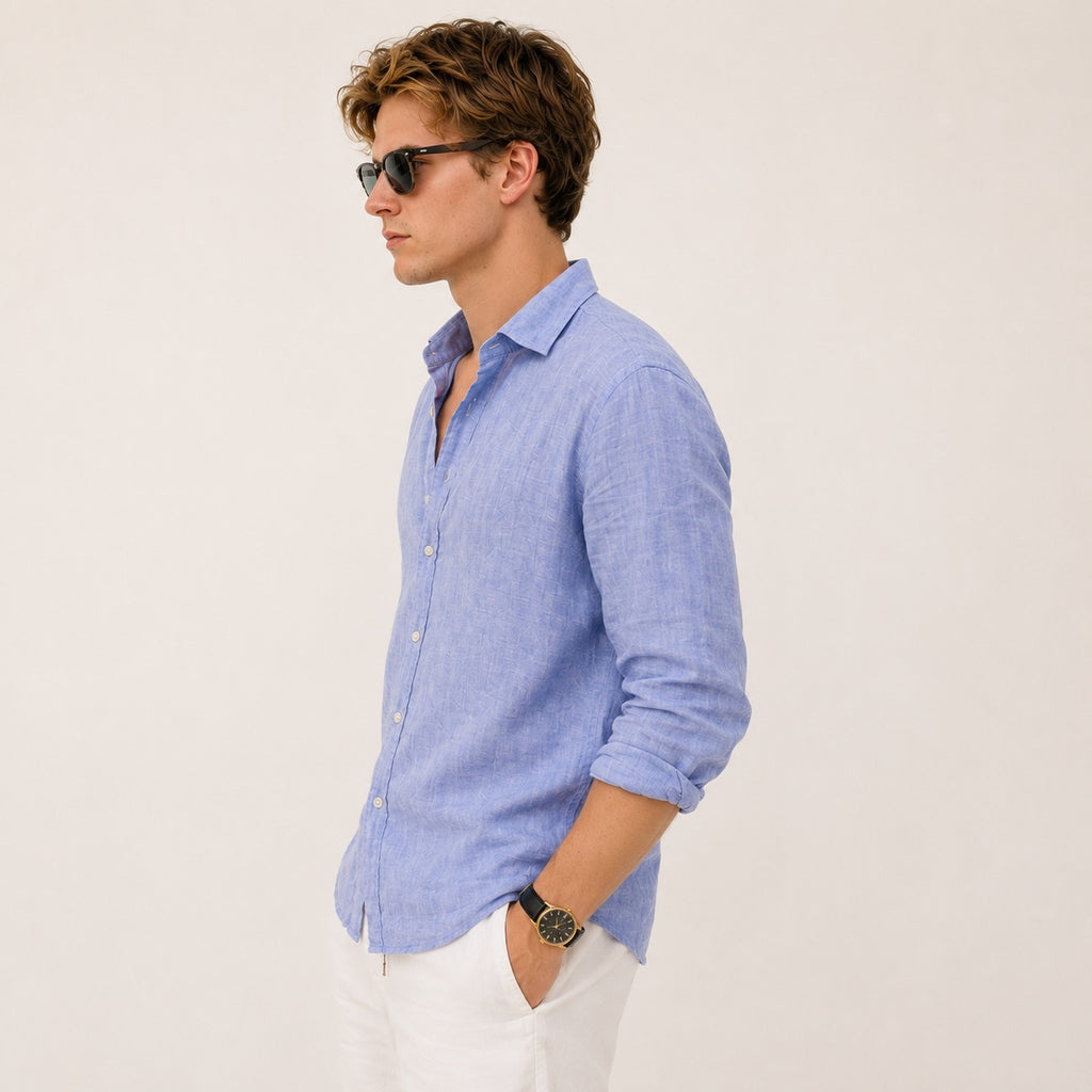 Azure Coast Linen Shirt