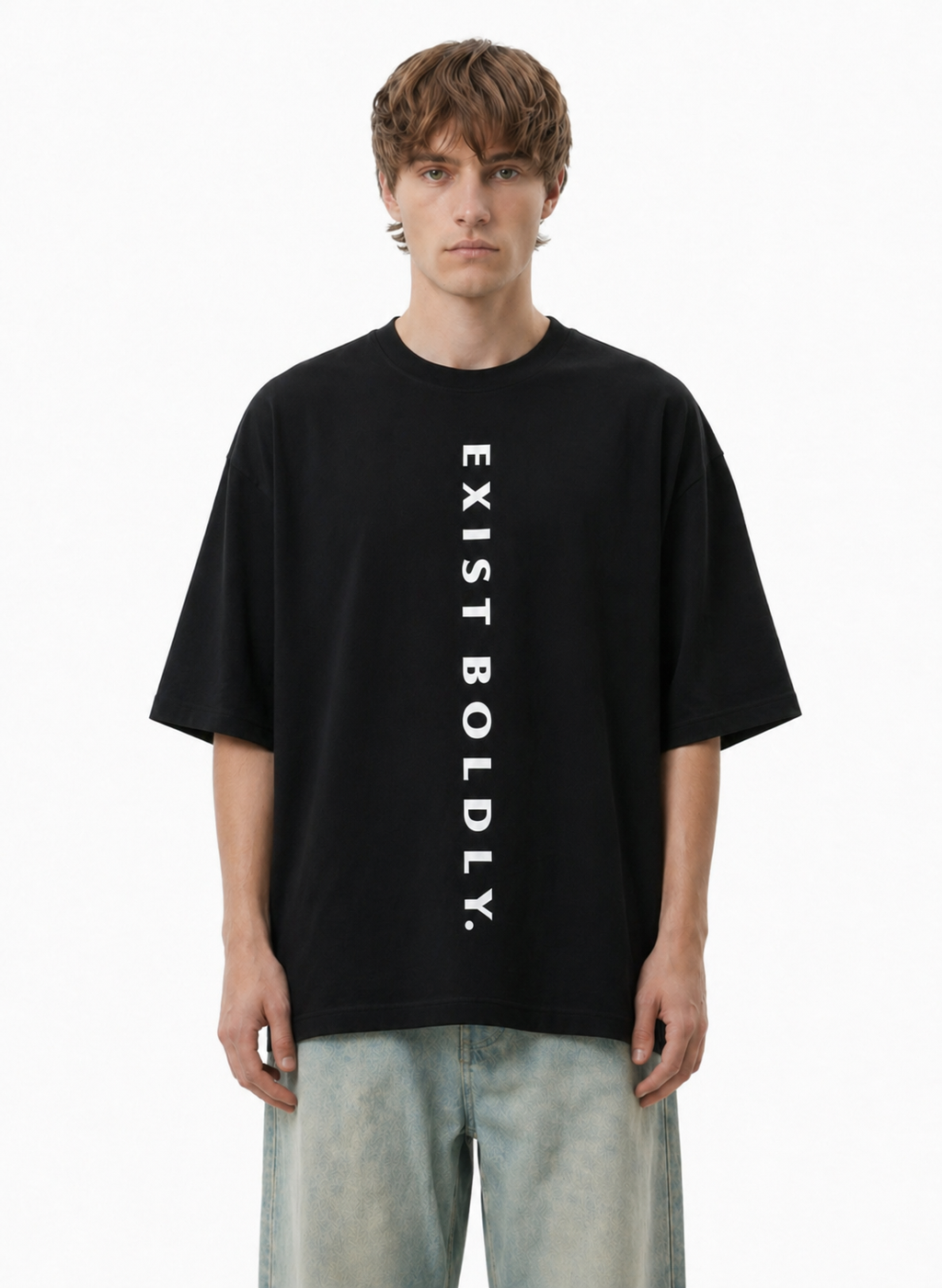 ARZO Shadow Pulse Backprint Oversized Tee