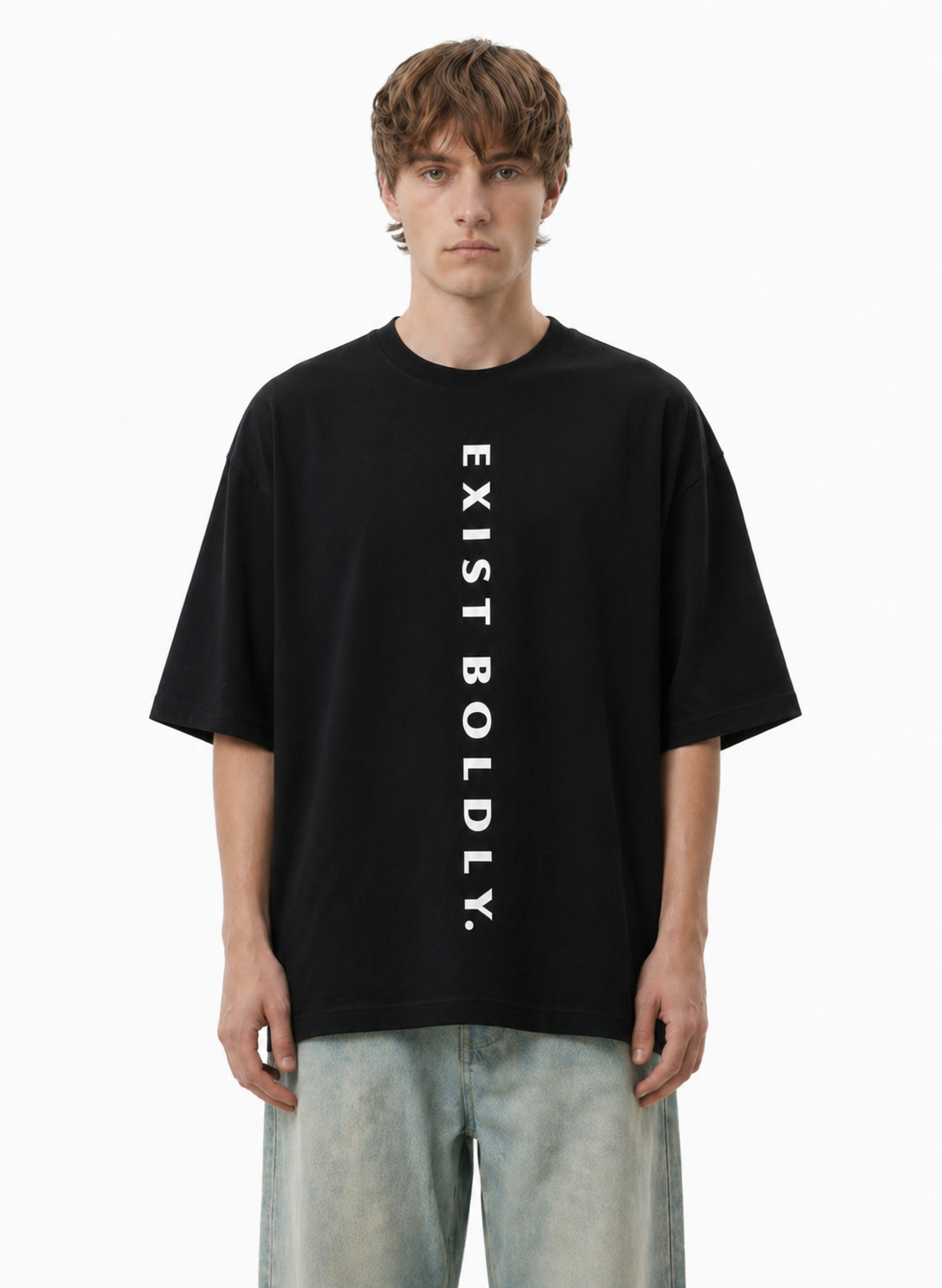 ARZO Shadow Pulse Backprint Oversized Tee