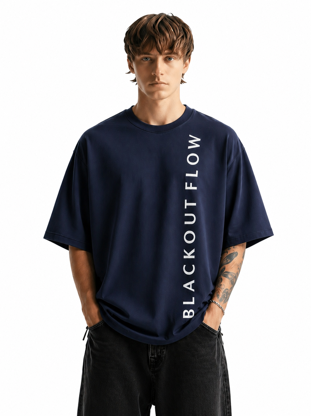 ARZO Midnight Flow Oversized Tee