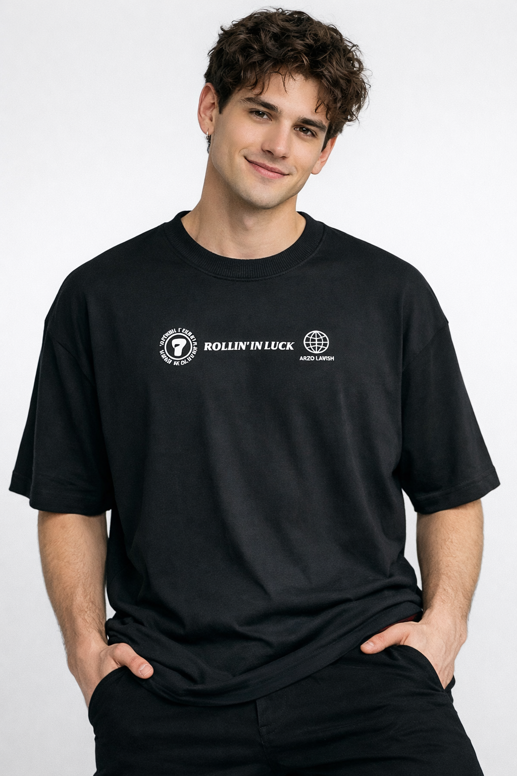ARZO Rollin’ In Luck Oversized Graphic T-Shirt