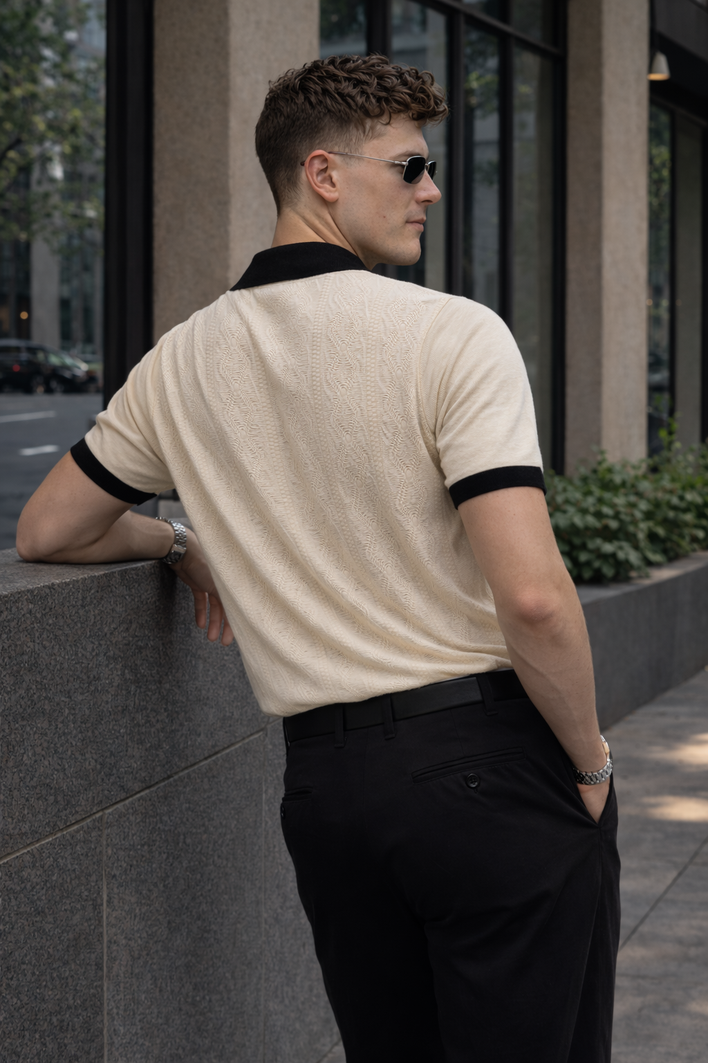 ARZO  Monaco Heritage Textured Polo