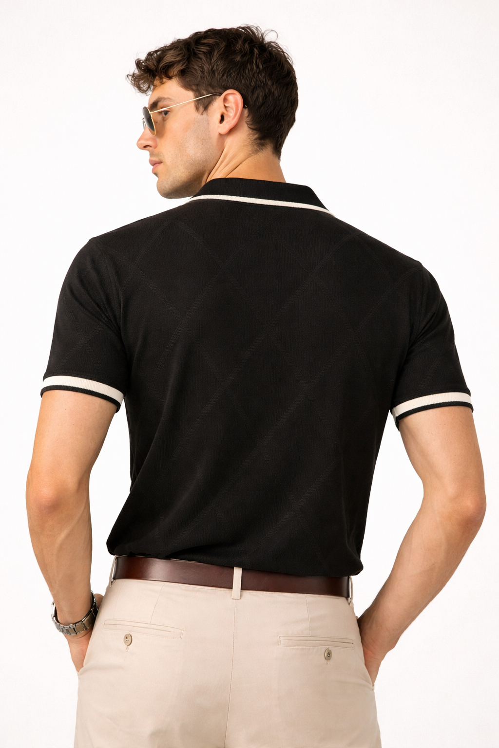ARZO Noir Crest Polo