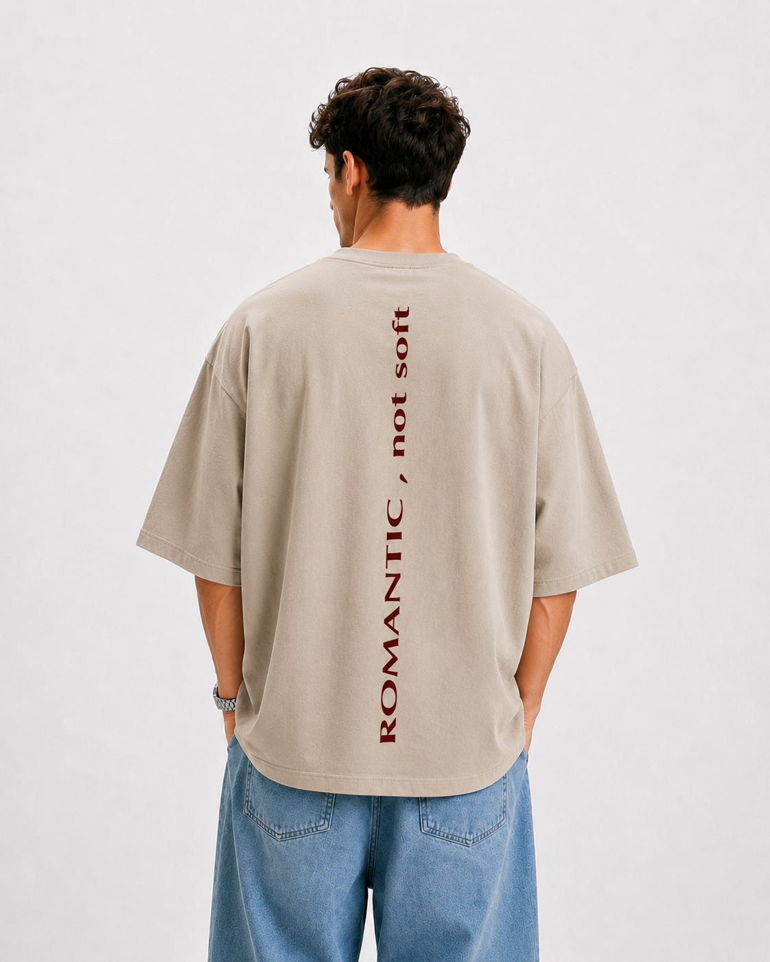 ARZO Crimson Bloom Oversized Tee