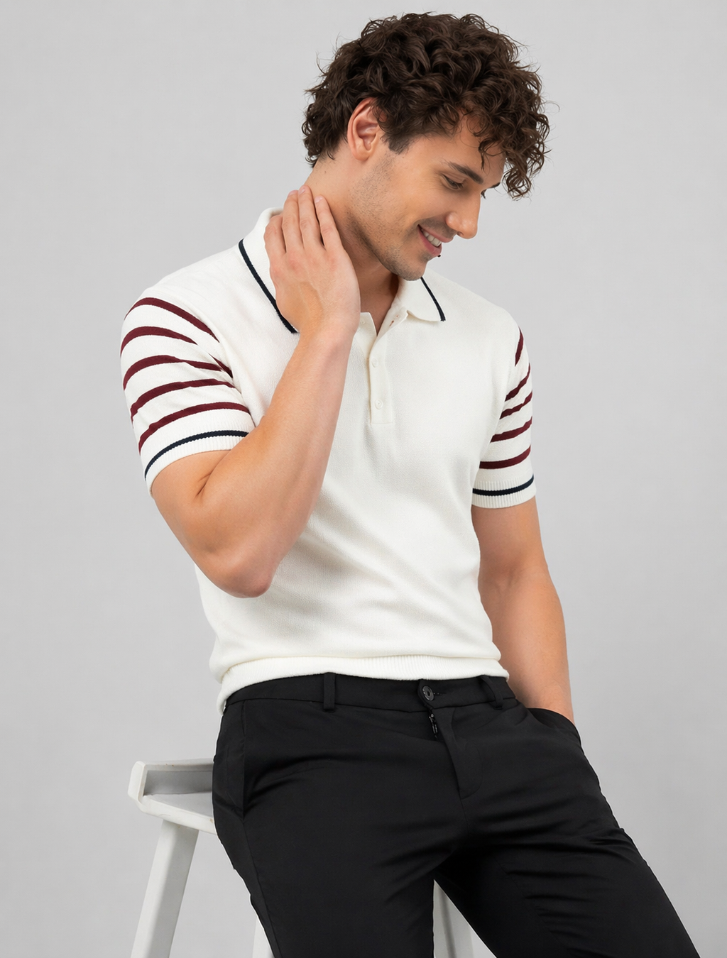 ARZO Ivory Edge Polo (White)