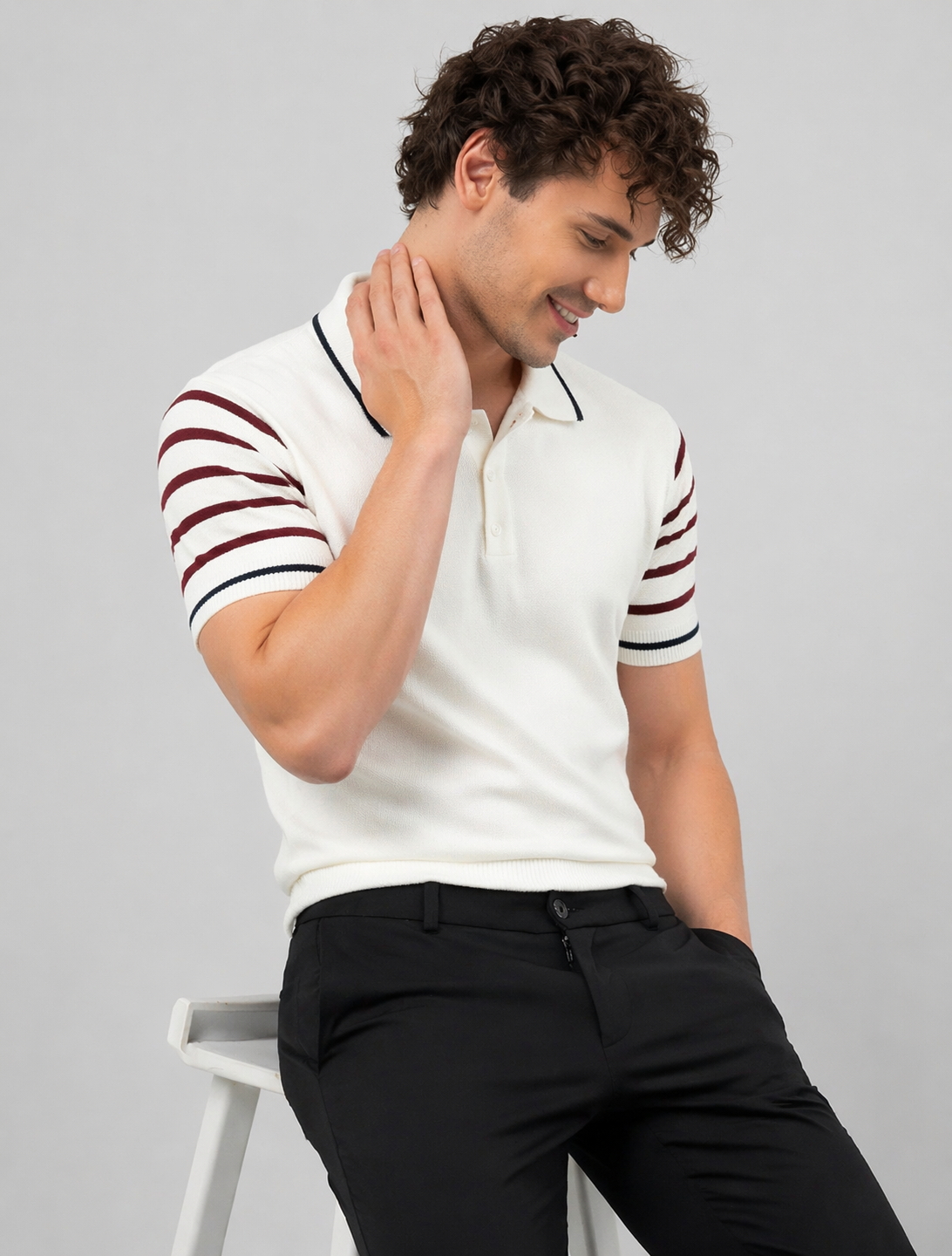 ARZO Ivory Edge Polo (White)
