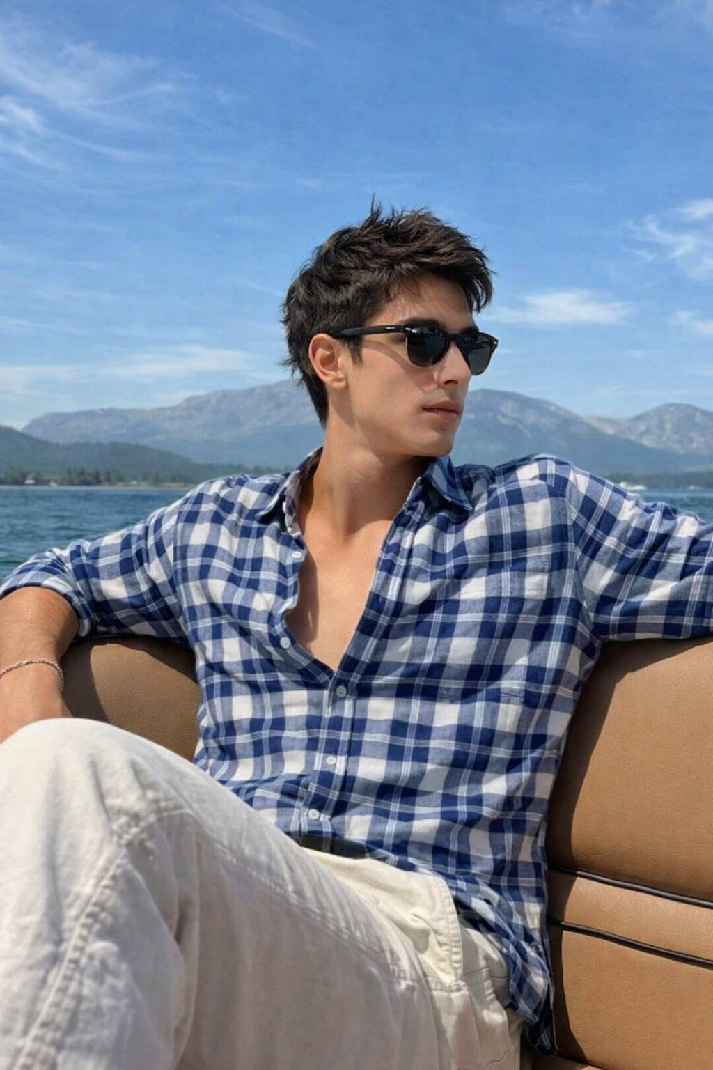 ARZO Blue Plaid Signature Shirt