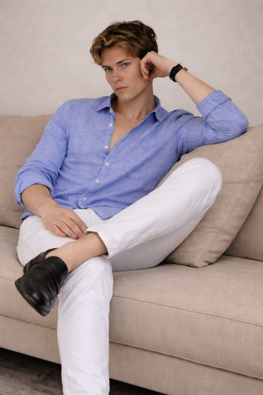 Azure Coast Linen Shirt