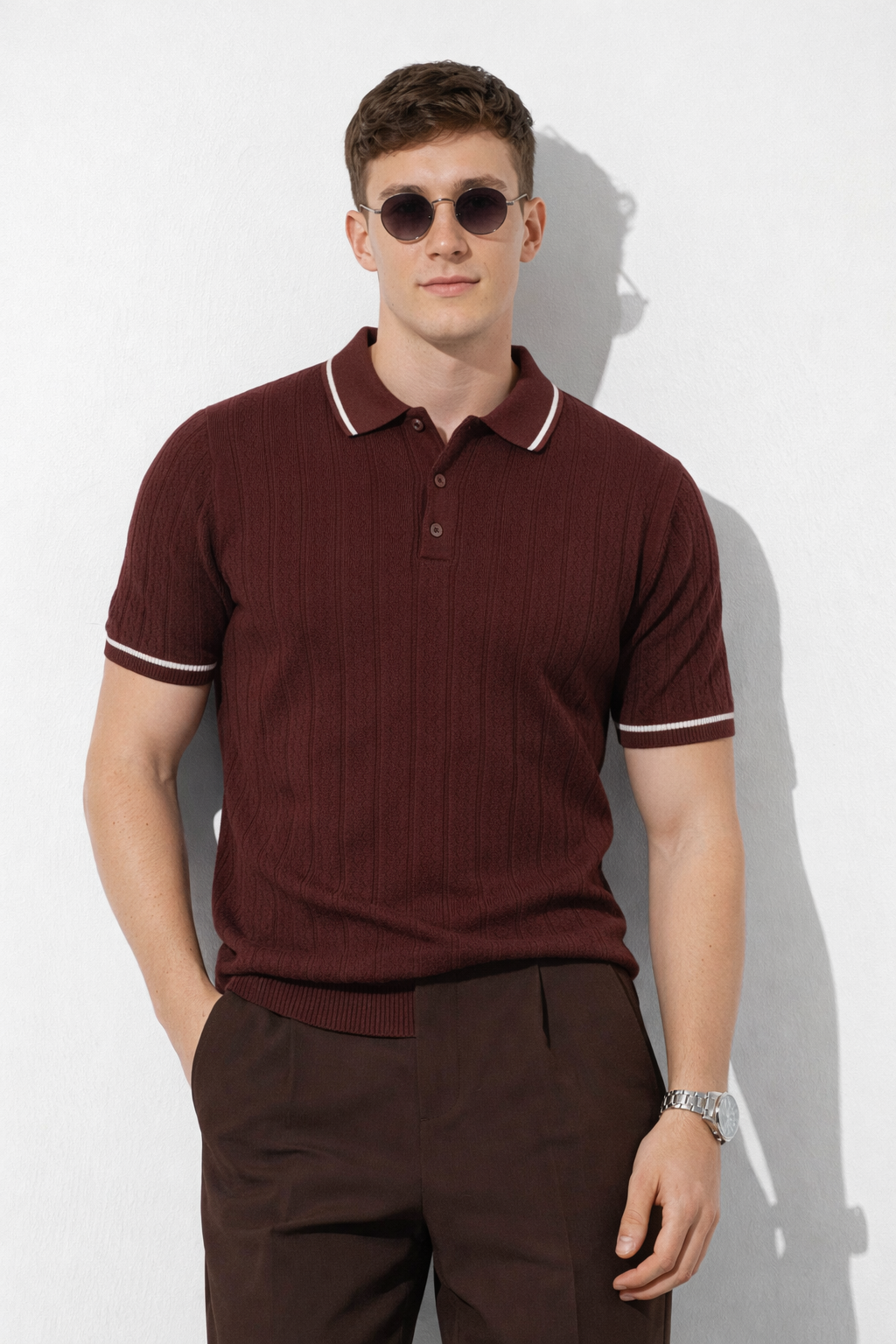 ARZO Bordeaux Signature Polo