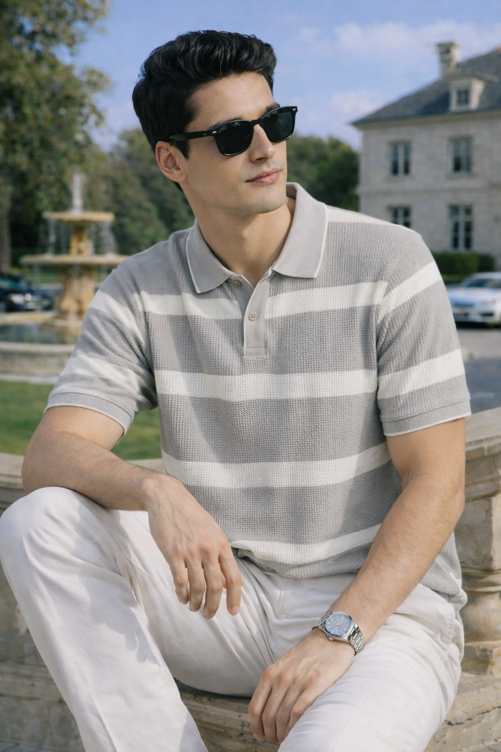 ARZO Stone Grey Urban Polo
