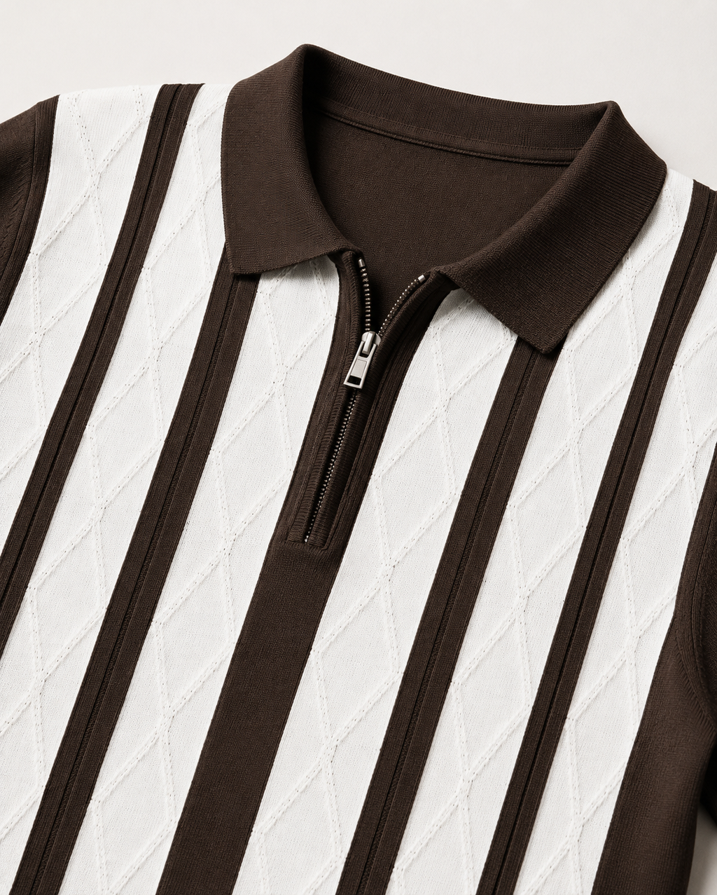 ARZO Verona Textured Zip Polo