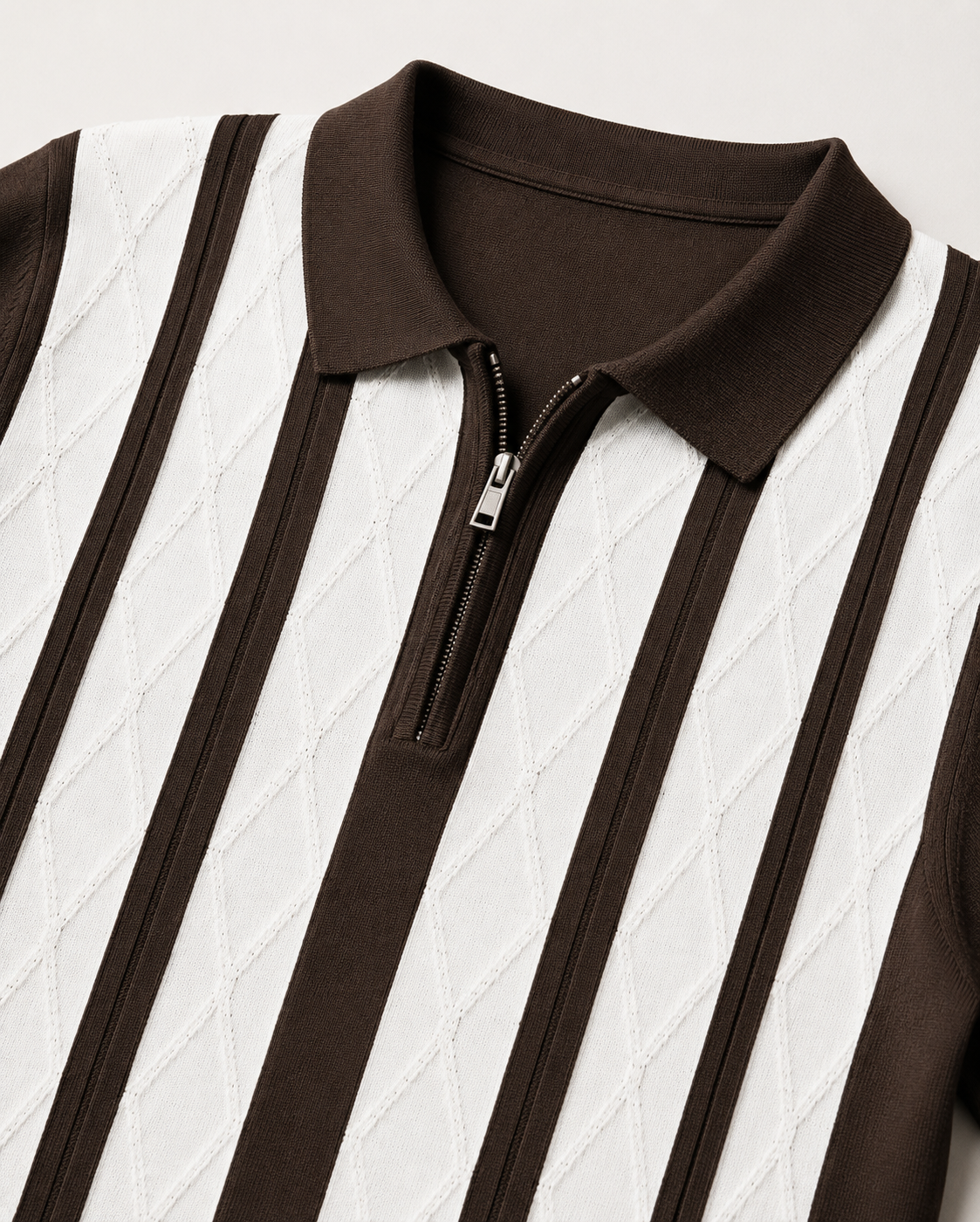ARZO Verona Textured Zip Polo