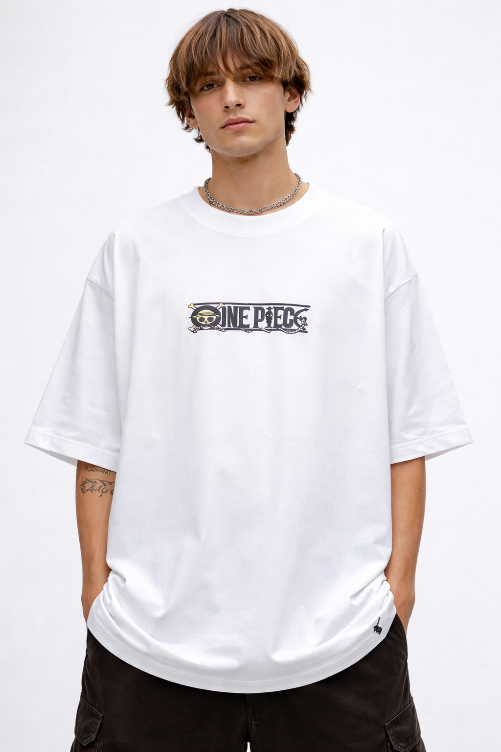 “One Piece Legacy” Oversized Tee – White Edition