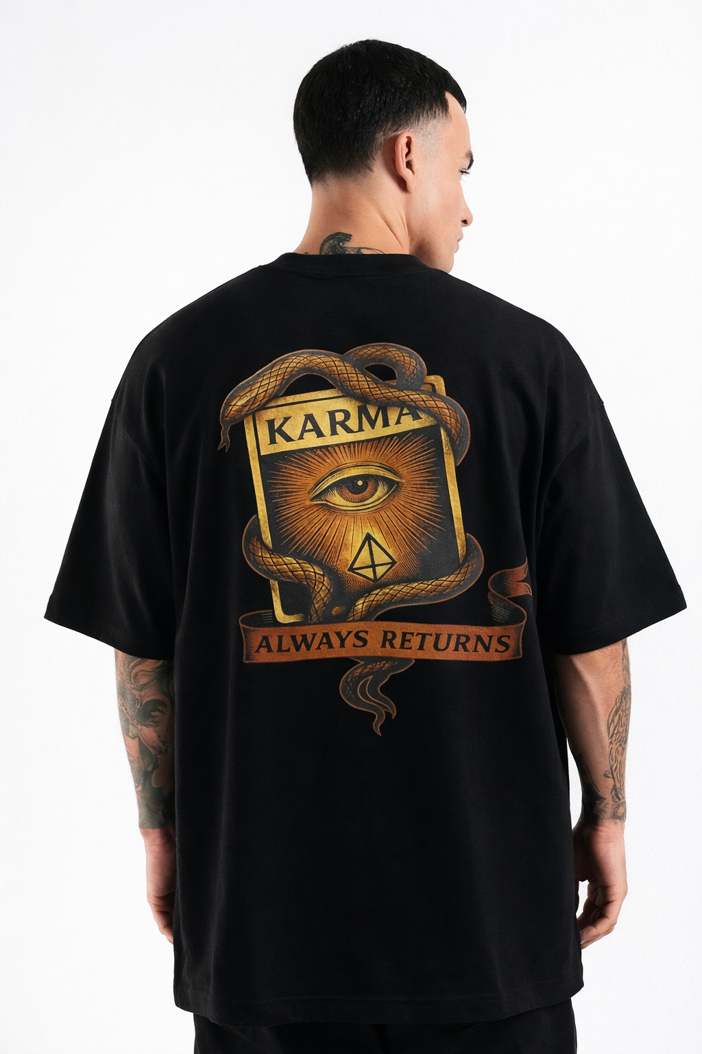 ARZO Karma Returns Oversized Tee – Black