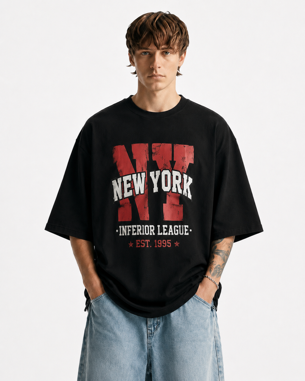 ARZO “NY Legacy” Luxury Street Oversize Tee