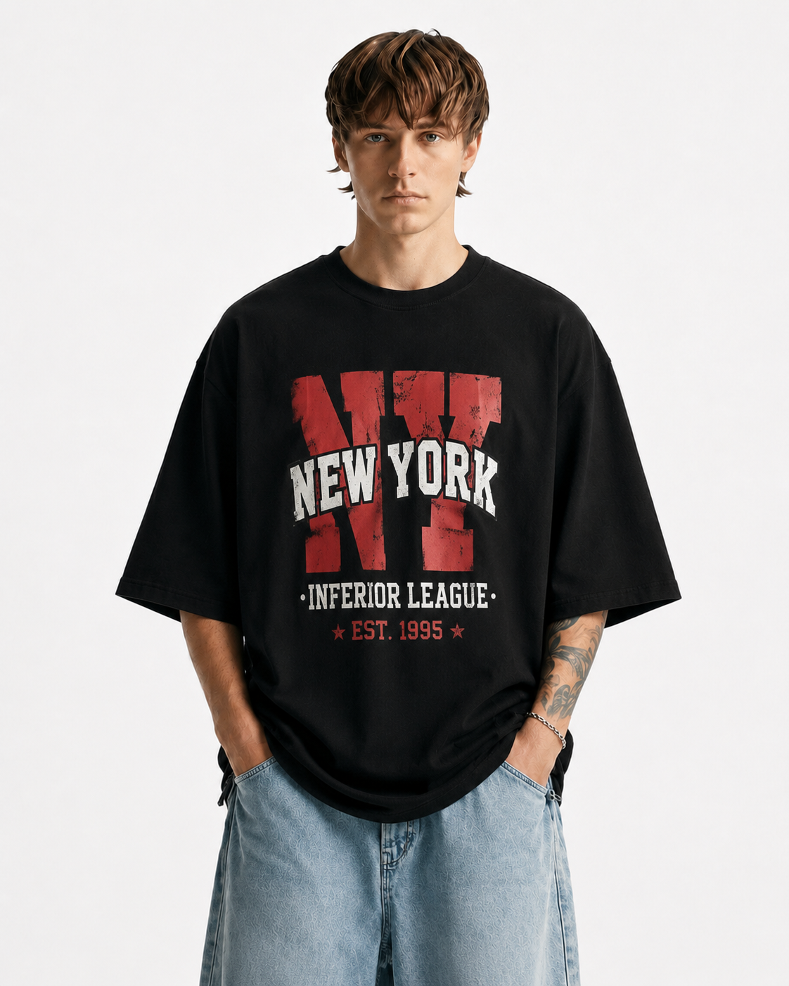 ARZO “NY Legacy” Luxury Street Oversize Tee