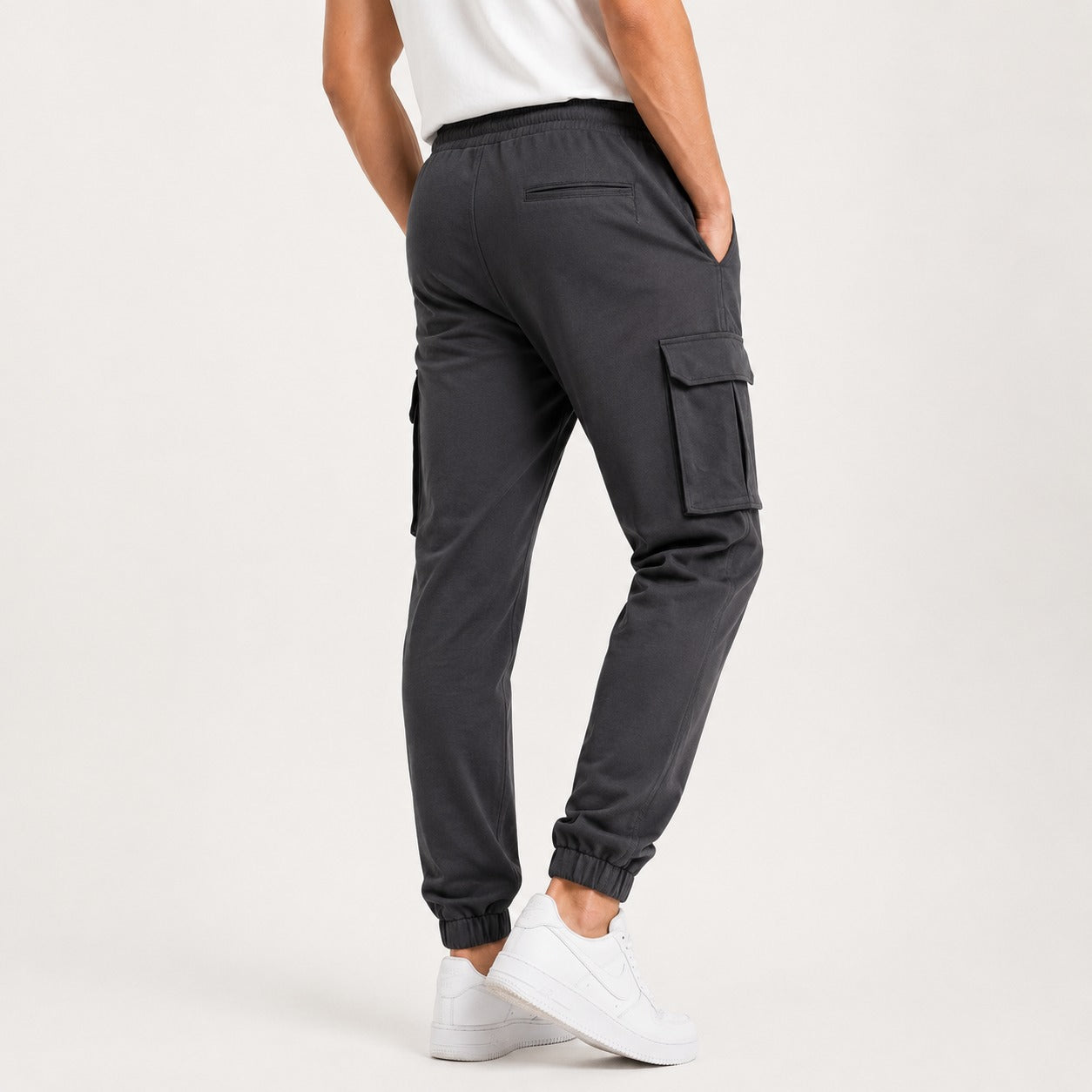 Jet Black Relaxed Joggers
