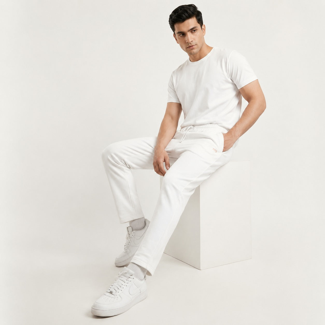 Off-White / Ivory Baggy Joggers