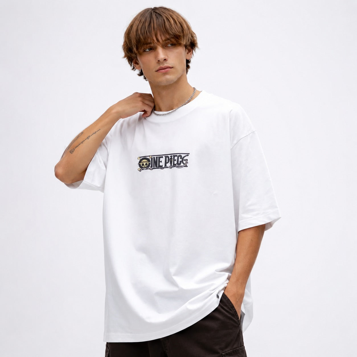“One Piece Legacy” Oversized Tee – White Edition