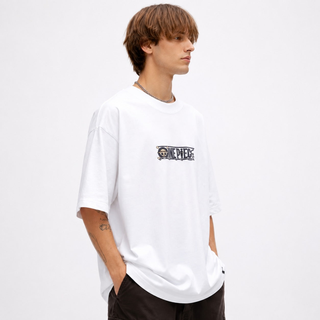 “One Piece Legacy” Oversized Tee – White Edition