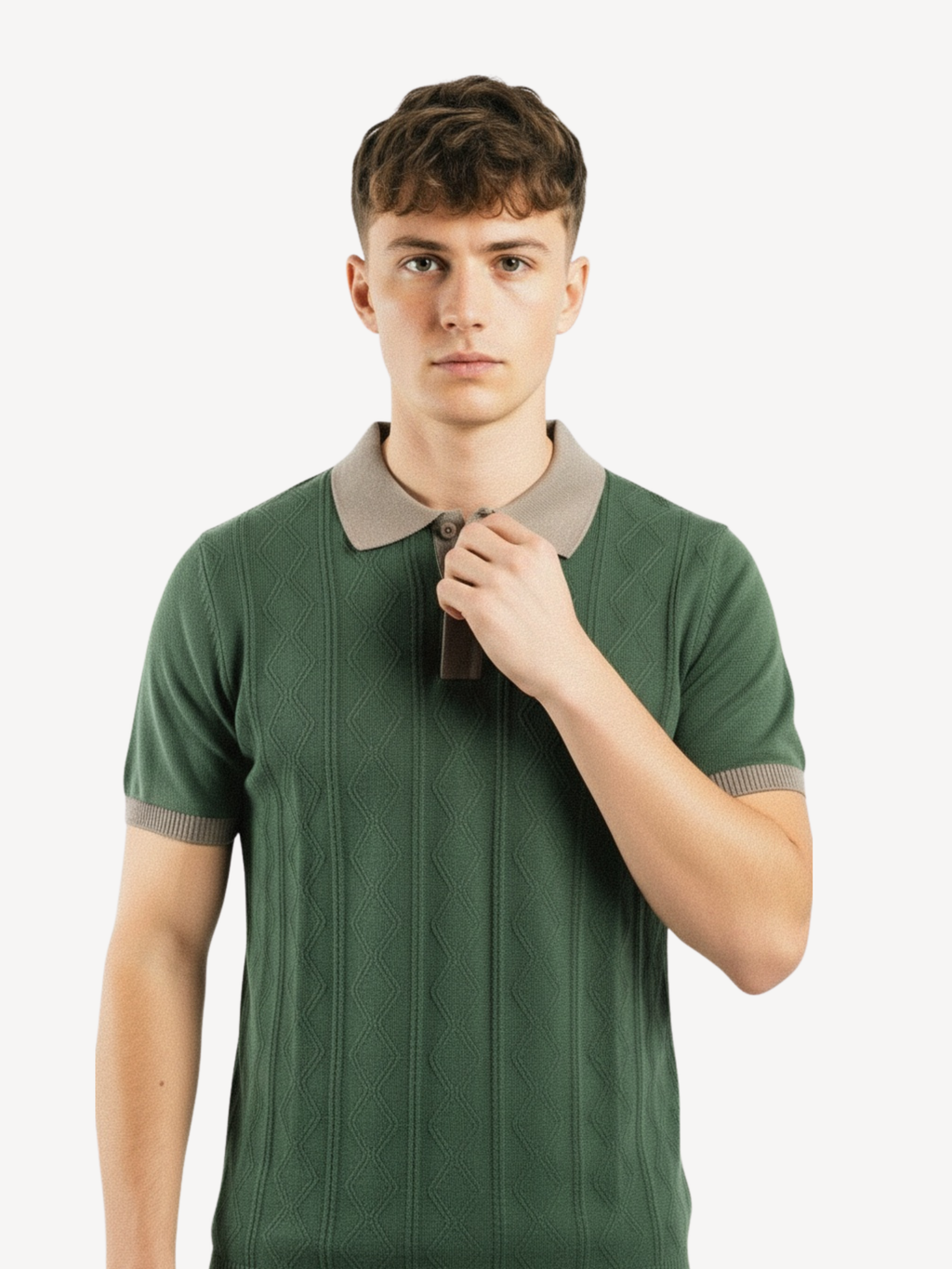 ARZO Classic Edge Polo – Olive Green