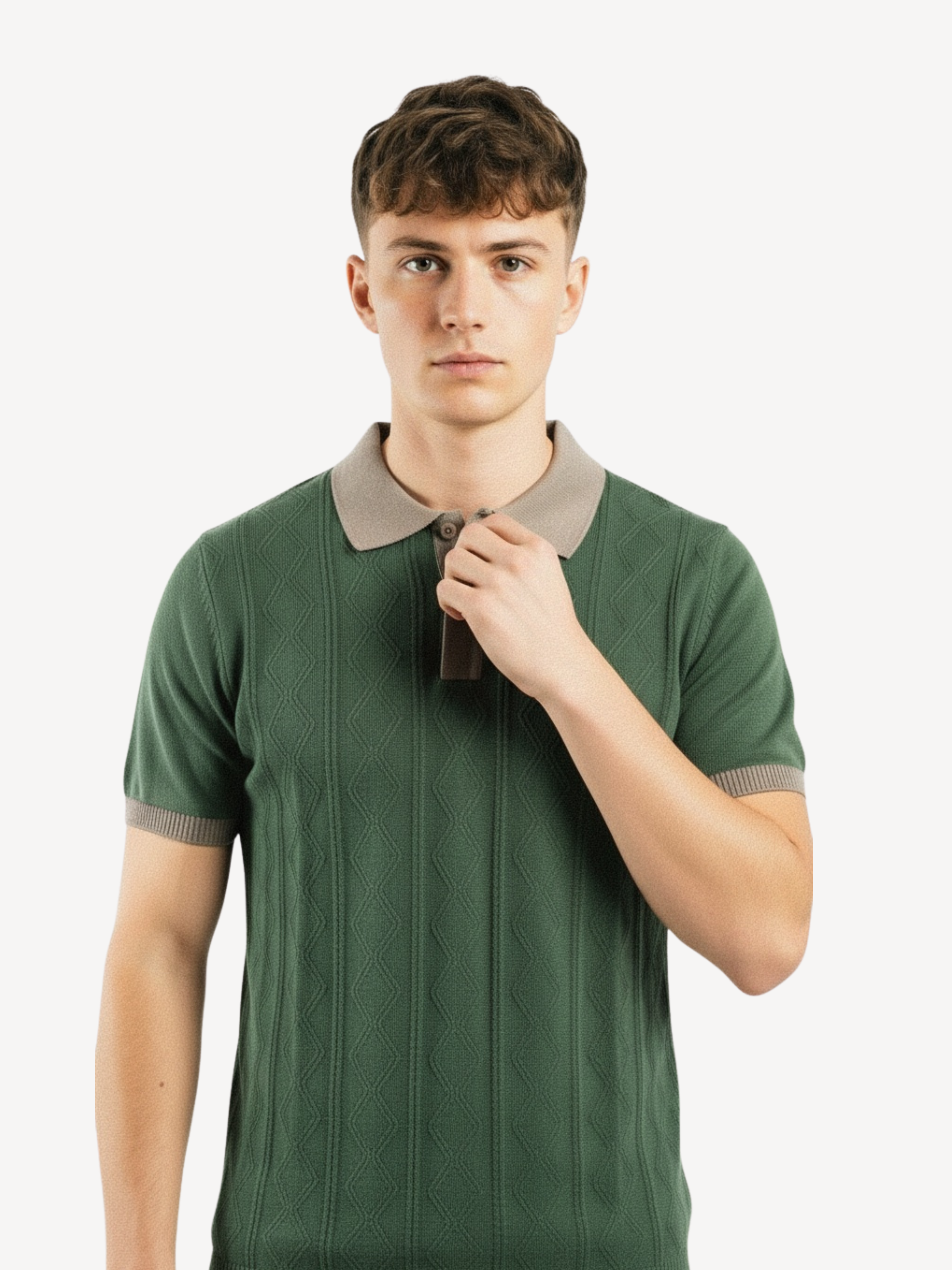 ARZO Classic Edge Polo – Olive Green