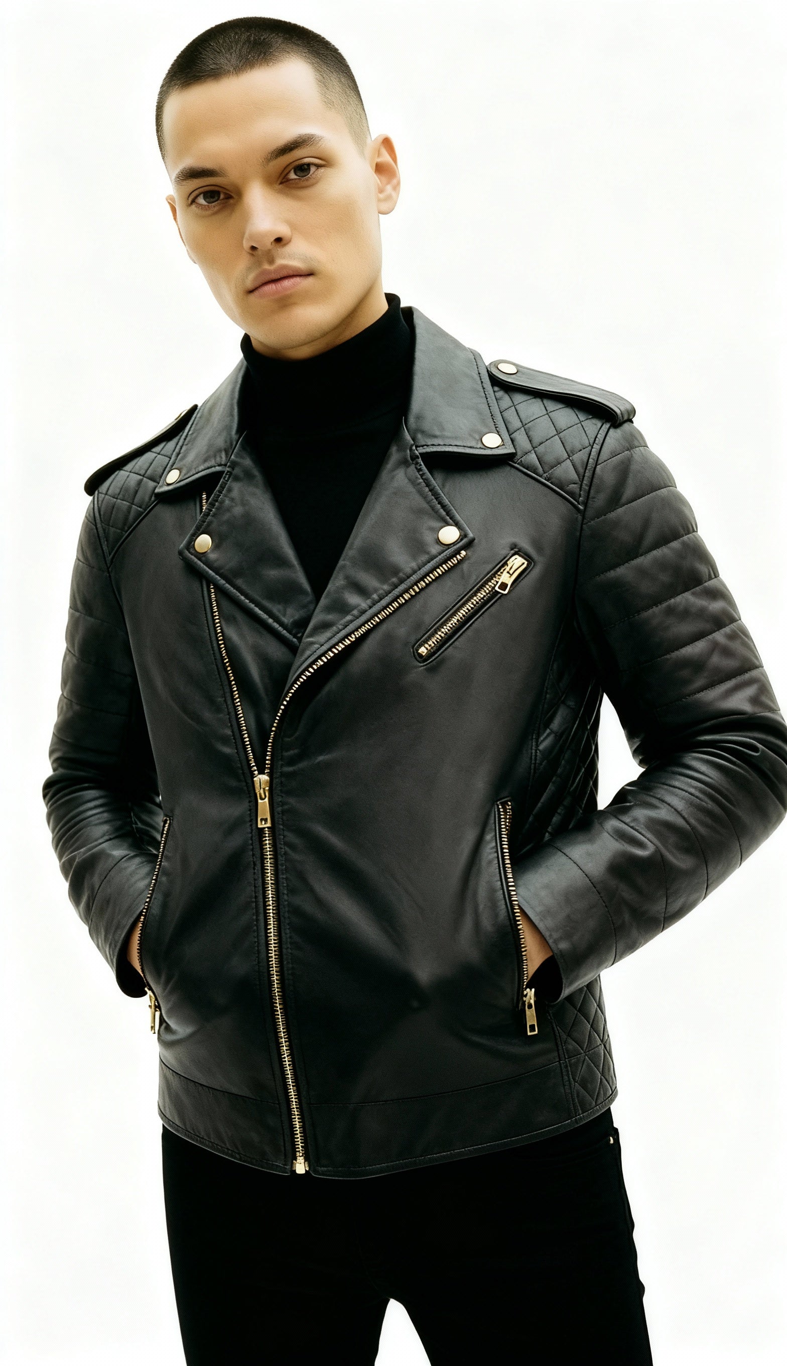 ARZO Rebel Quilted Leather Jacket