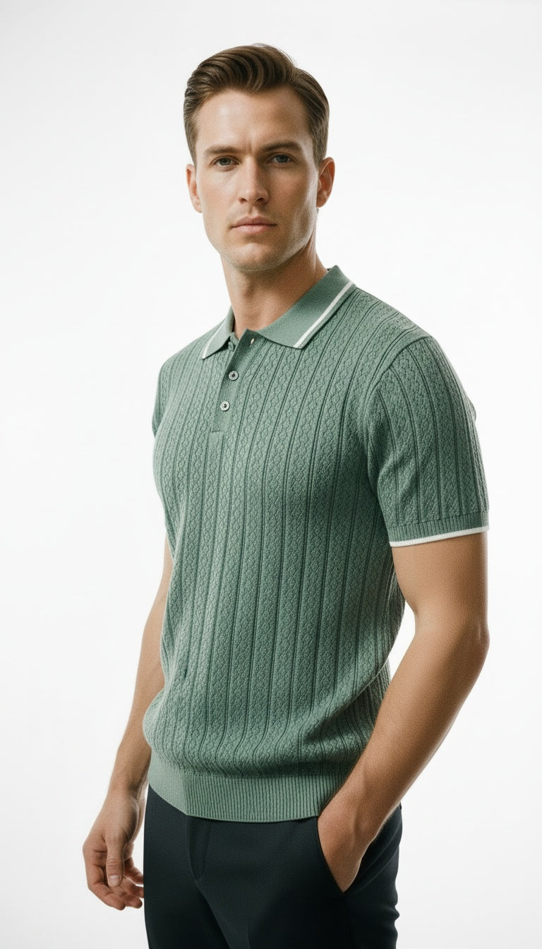 ARZO Sage Royale Knit Polo