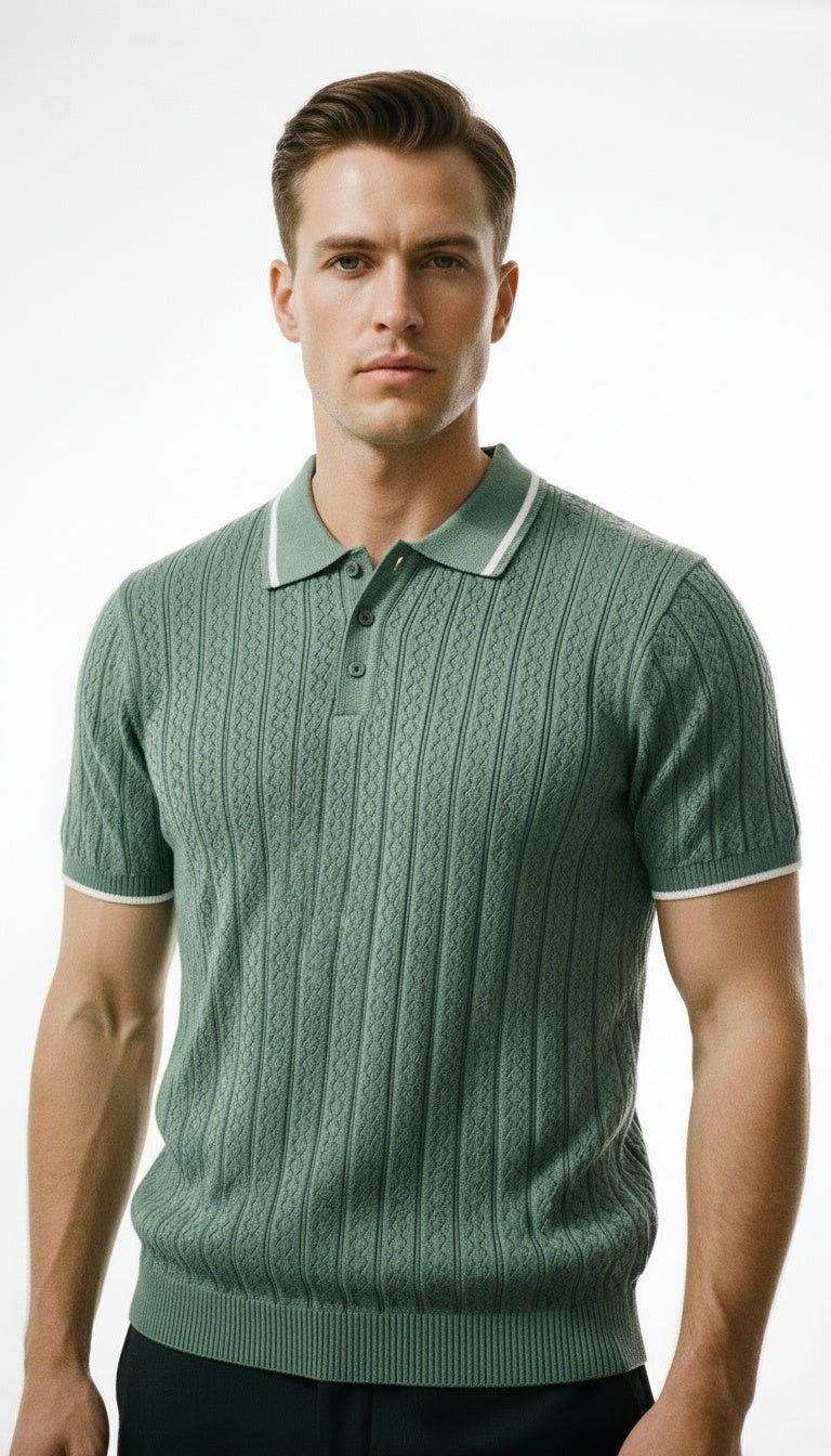 ARZO Sage Royale Knit Polo