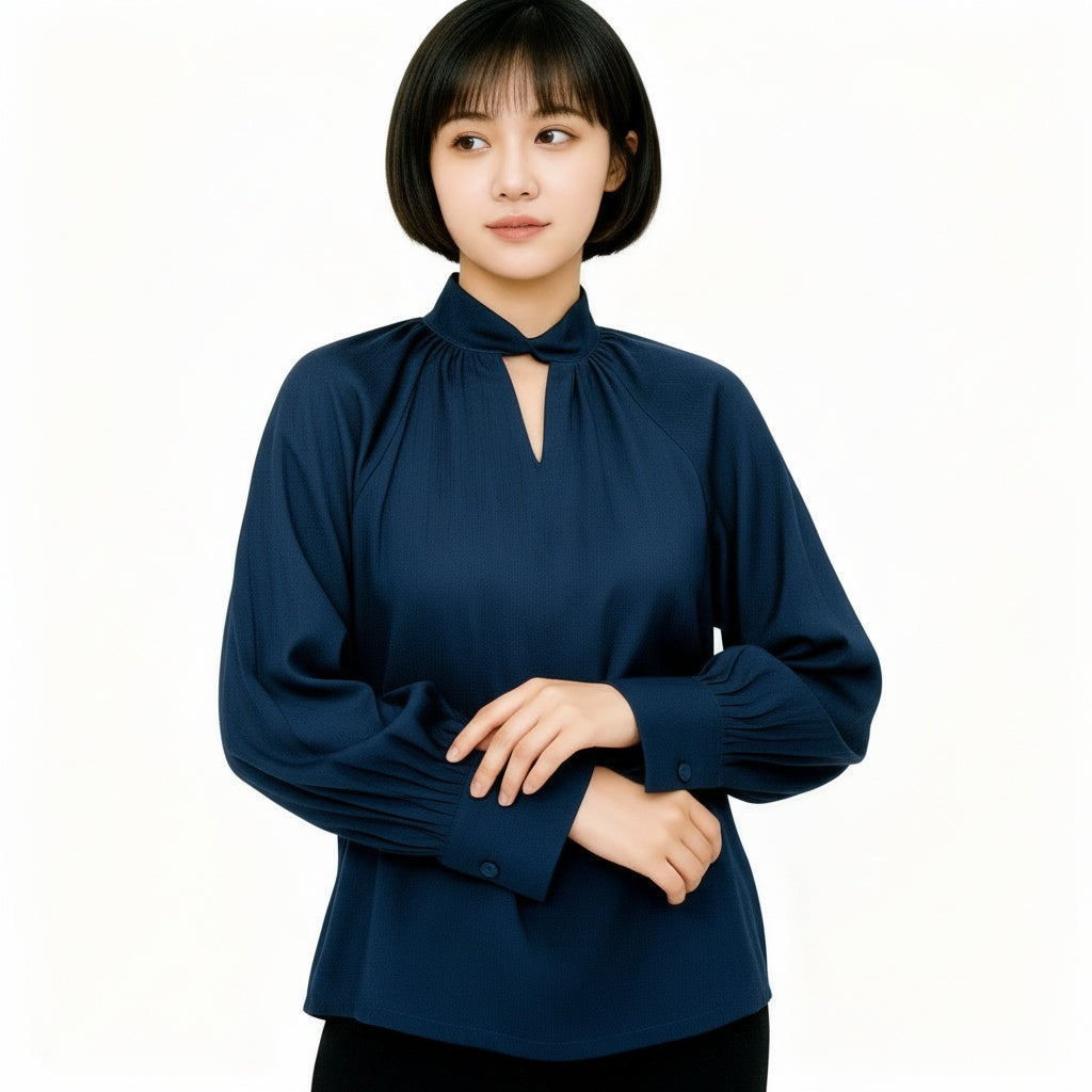 ARZO Midnight Keyhole Top