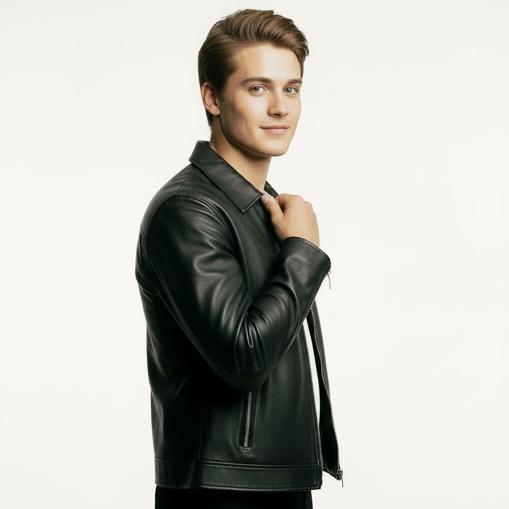 ARZO Signature Black Leather Jacket